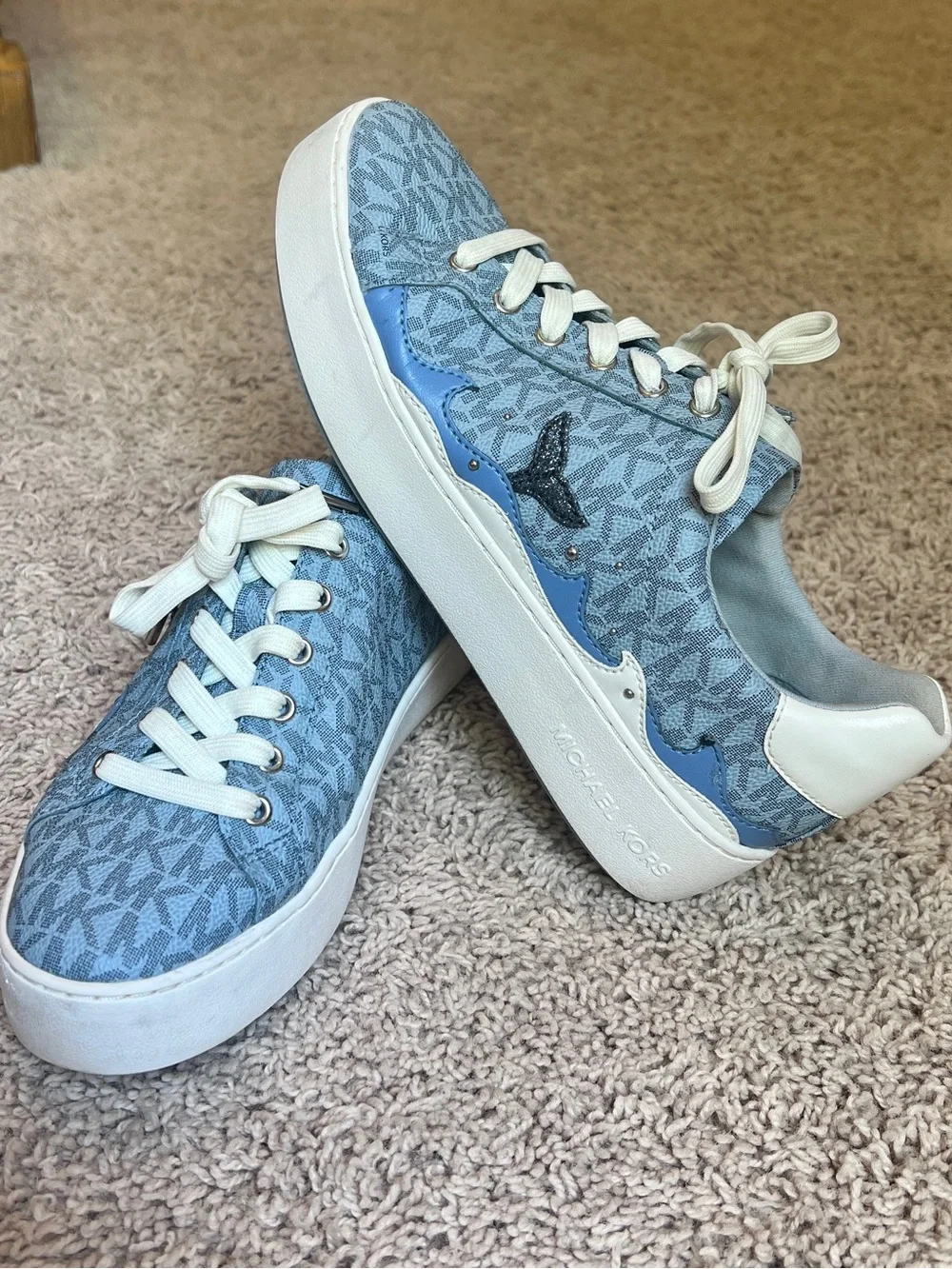 Michael Kors Whale Waves ROMY MK-Print PLATFORM Sneakers - LIMITED EDITION